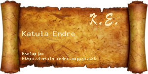Katula Endre névjegykártya